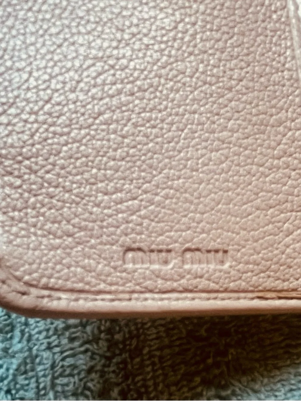 Miu Miu Madras Fiocco Trifold Wallet Blush Pink Leather Bow COA Authentic -GUC - Picture 6 of 15
